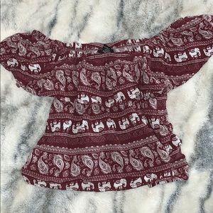 Super cute off the shoulder blouse